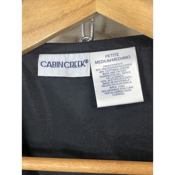 CABIN CREEK Vest Tapestry Puppy Dog Equestrian Hunting Size Med Petite Women's - Picture 13 of 15